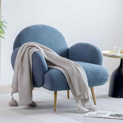 DYHOME Modern Upholstered Accent Chair, Teddy Fabric Armchair Leisure Single Sofa Chair | Target