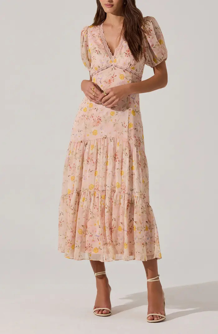 ASTR the Label Lace Trim Tiered Dress | Nordstromrack | Nordstrom Rack