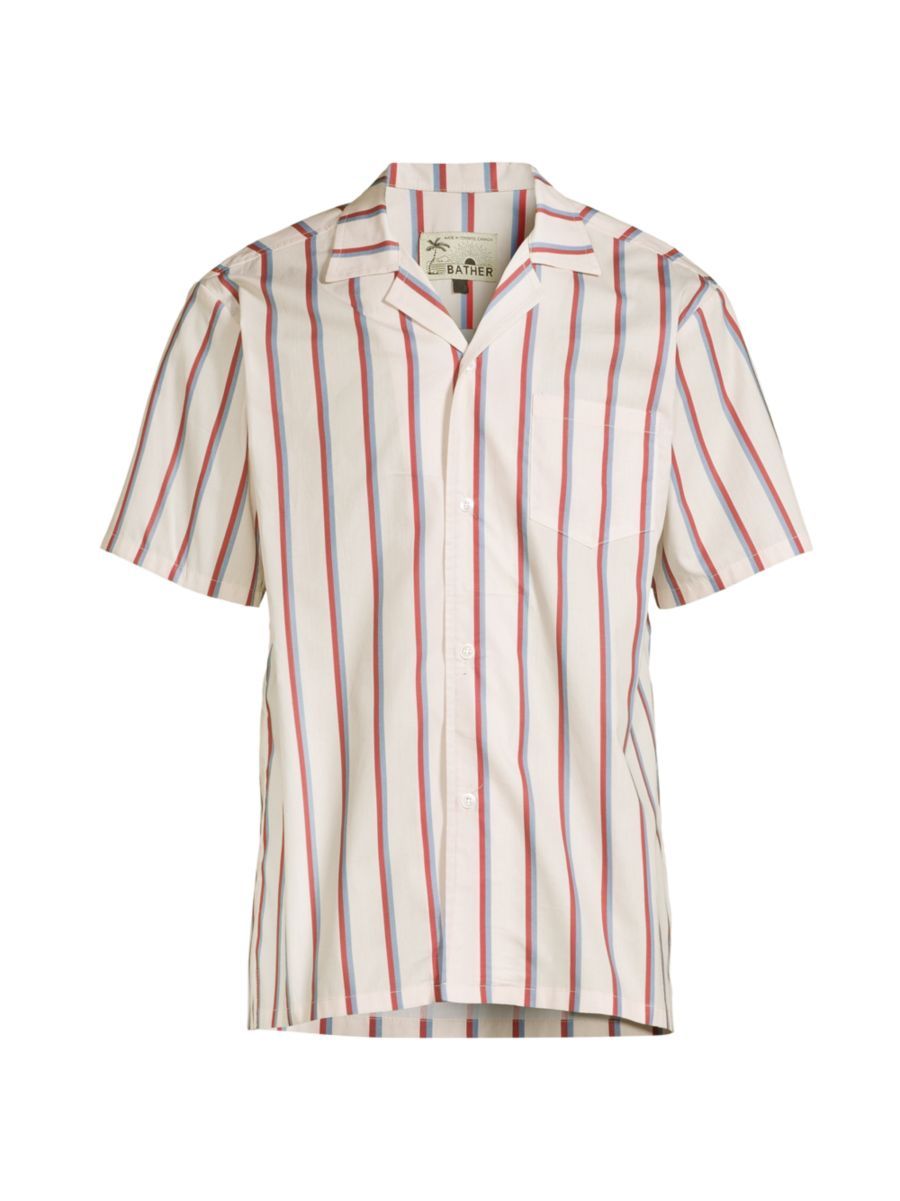 Striped Camp Short-Sleeve Shirt | Saks Fifth Avenue