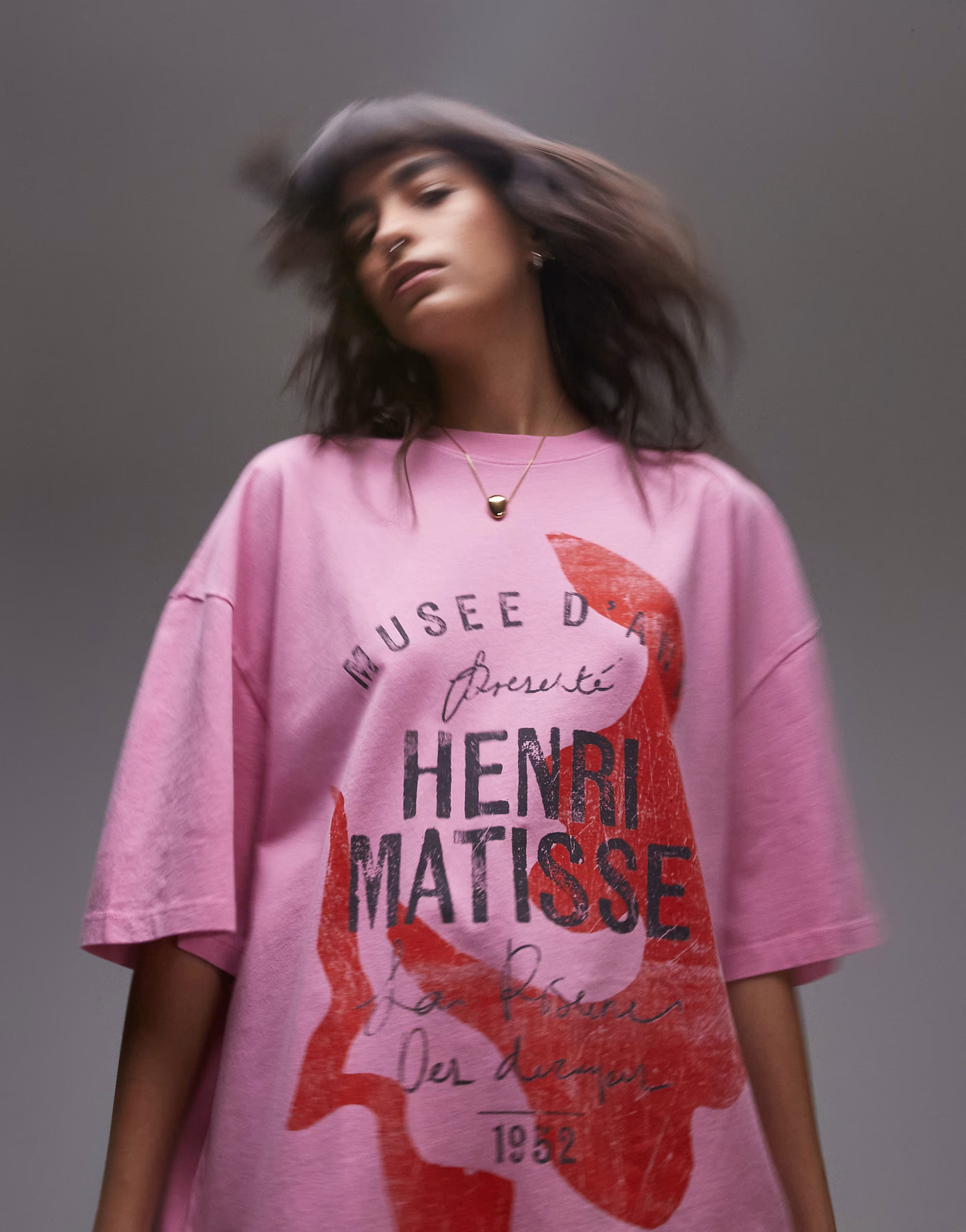 Topshop license Matisse graphic oversized tee in pink | ASOS | ASOS (Global)