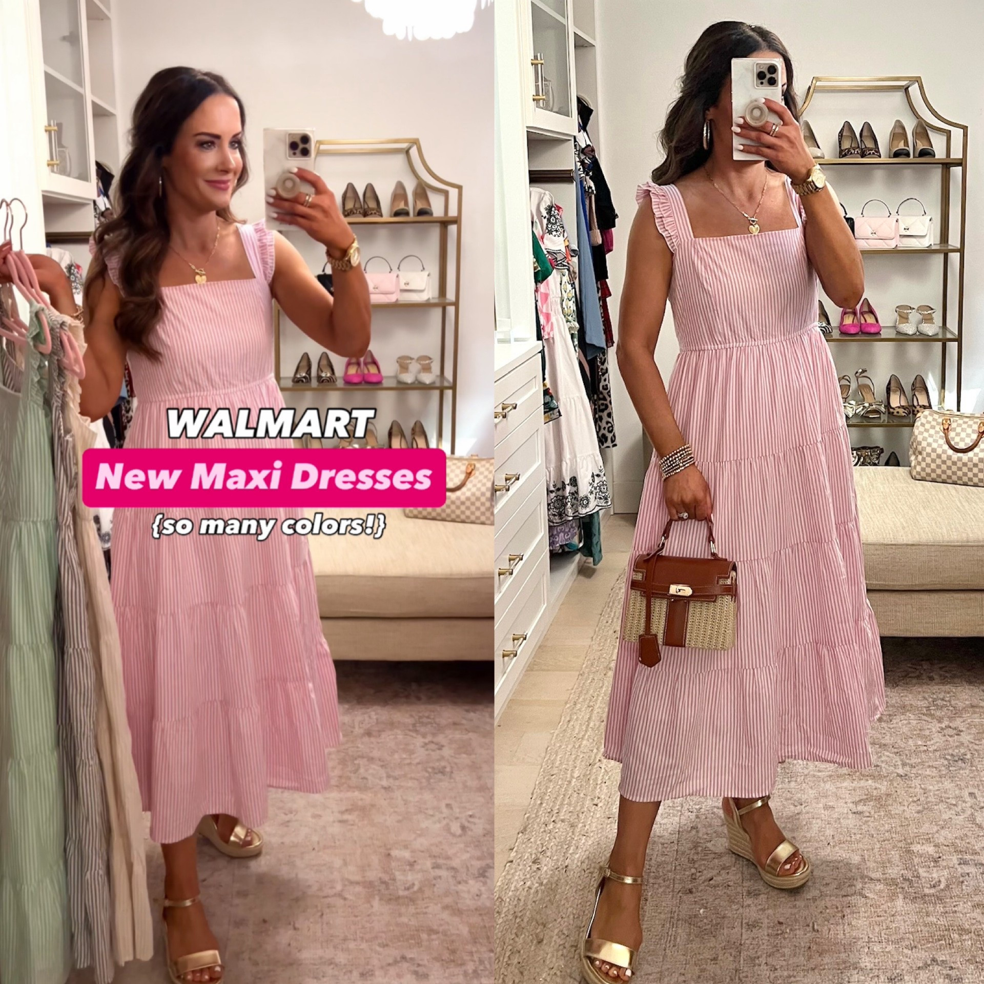 Cutest new dress from Walmart! Scroll to shop! Wearing size S. Follow us for more!