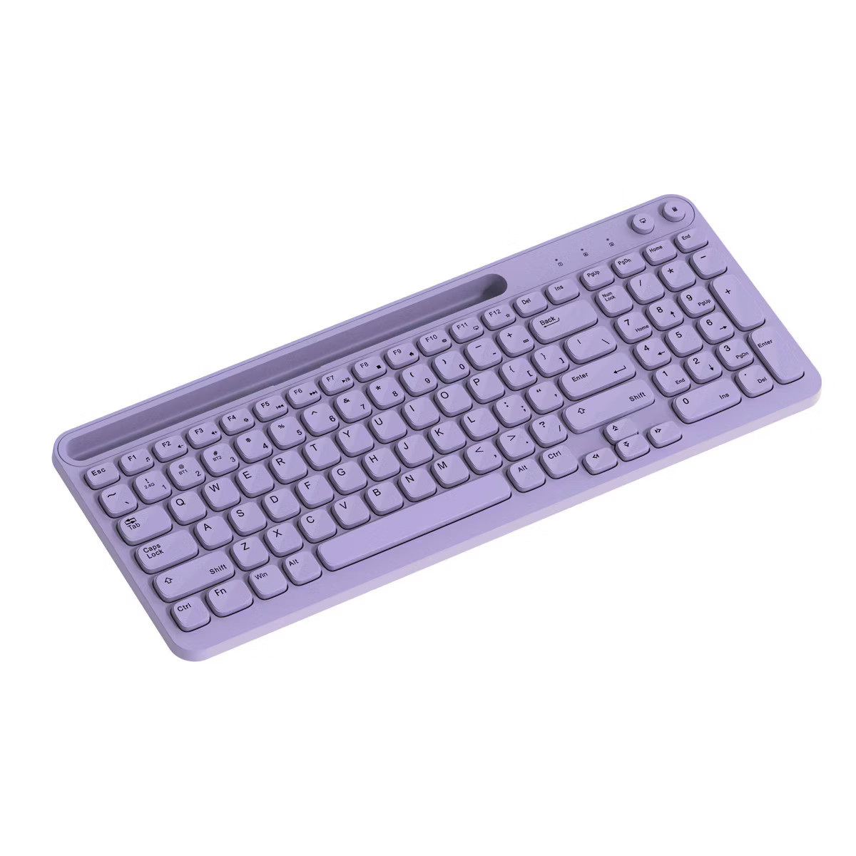 North Full Size Wireless Keyboard with Built-in Phone/Tablet Stand - Lavender | Target