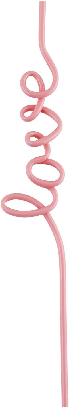 Reusable Drinking Straw, BPA Free Plastic Shaped Word Party Supplies Drink Celebration Decoration... | Amazon (US)