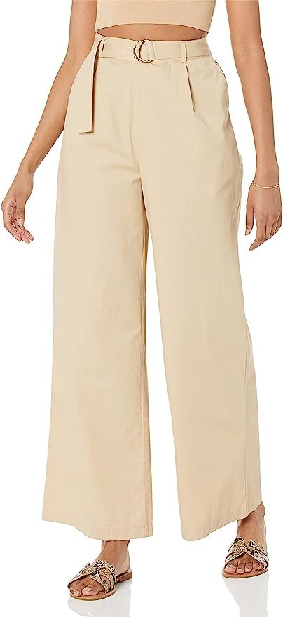 The Drop Women's Kellie Pull-on Belted Wide Leg Pant | Amazon (US)