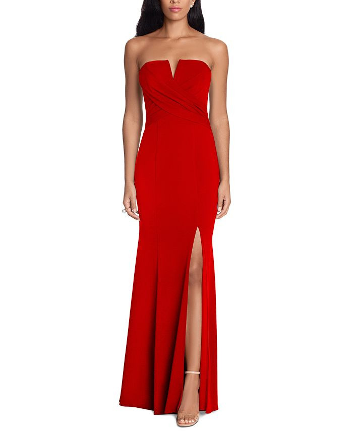 XSCAPE Notch-Neck Strapless Gown & Reviews - Dresses - Women - Macy's | Macys (US)