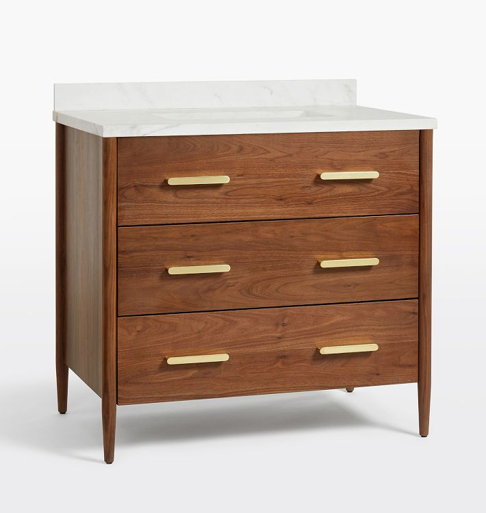 Shaw 36" Walnut Single Vanity | Rejuvenation