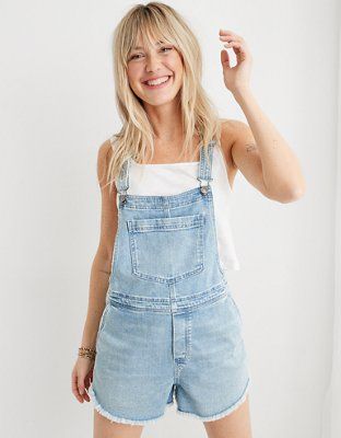 Aerie Denim Shortalls | Aerie