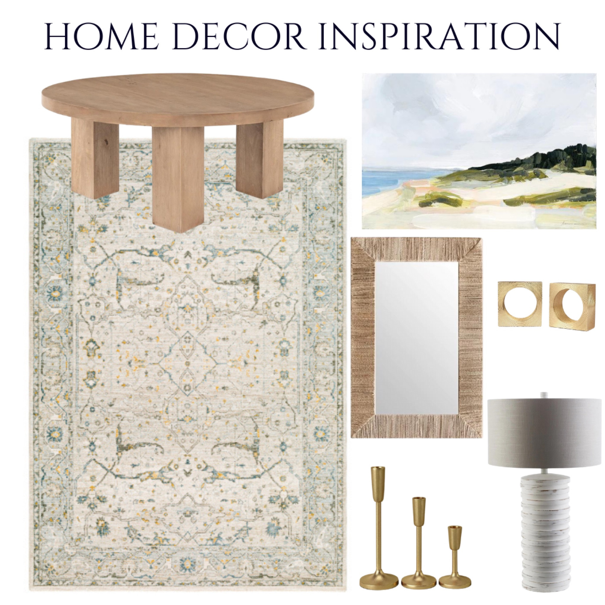 ✨more beautiful finds for your home…
Rug / coffee table / mirror / candlesticks / lamp / bookends / affordable art 

#LTKFind #LTKhome