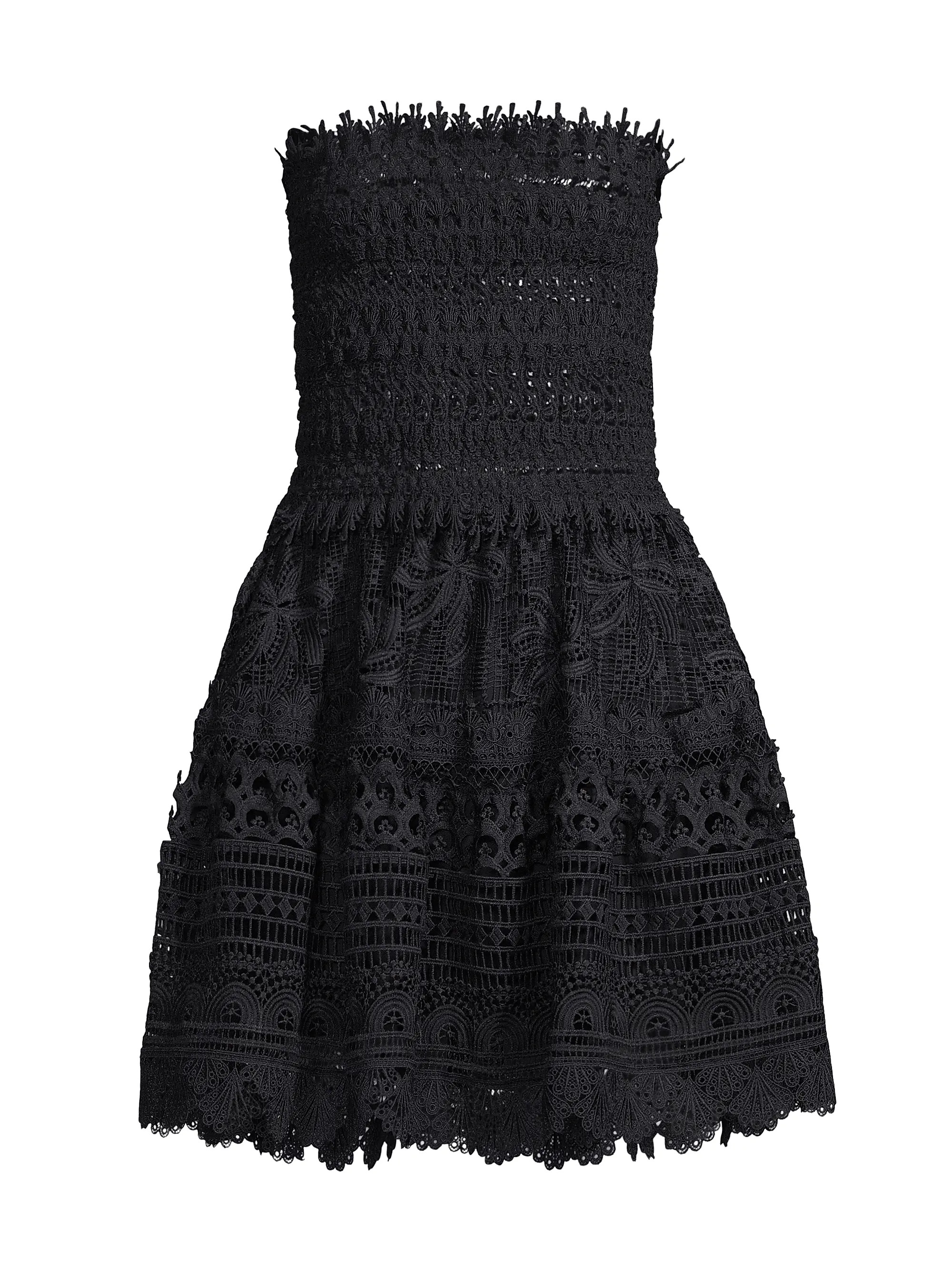 Core Vallarta Cotton Lace Strapless Minidress | Saks Fifth Avenue