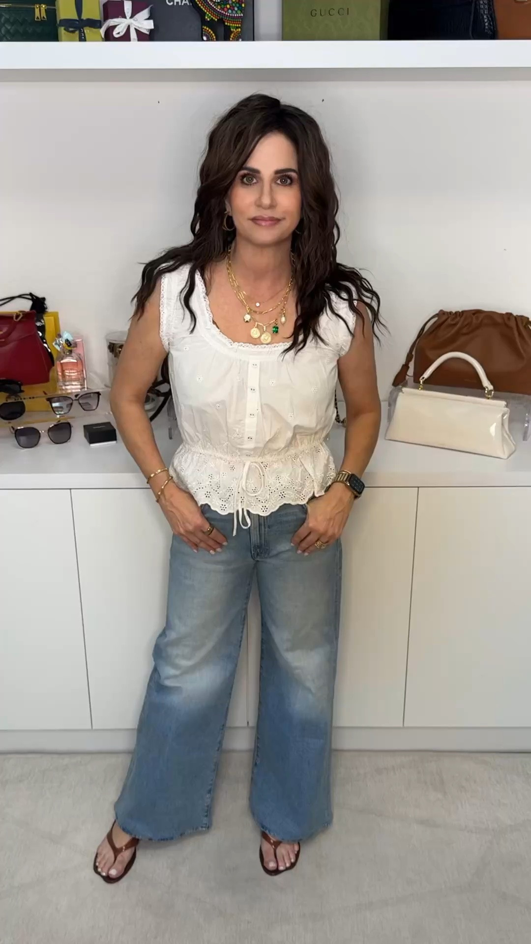 Dainty summer top with denim. Love! Top sm, jeans 25p #daintywithdistressed #eyelettank
#LTKootd #LTKOver40

#LTKOver40 #LTKPetite #LTKSeasonal