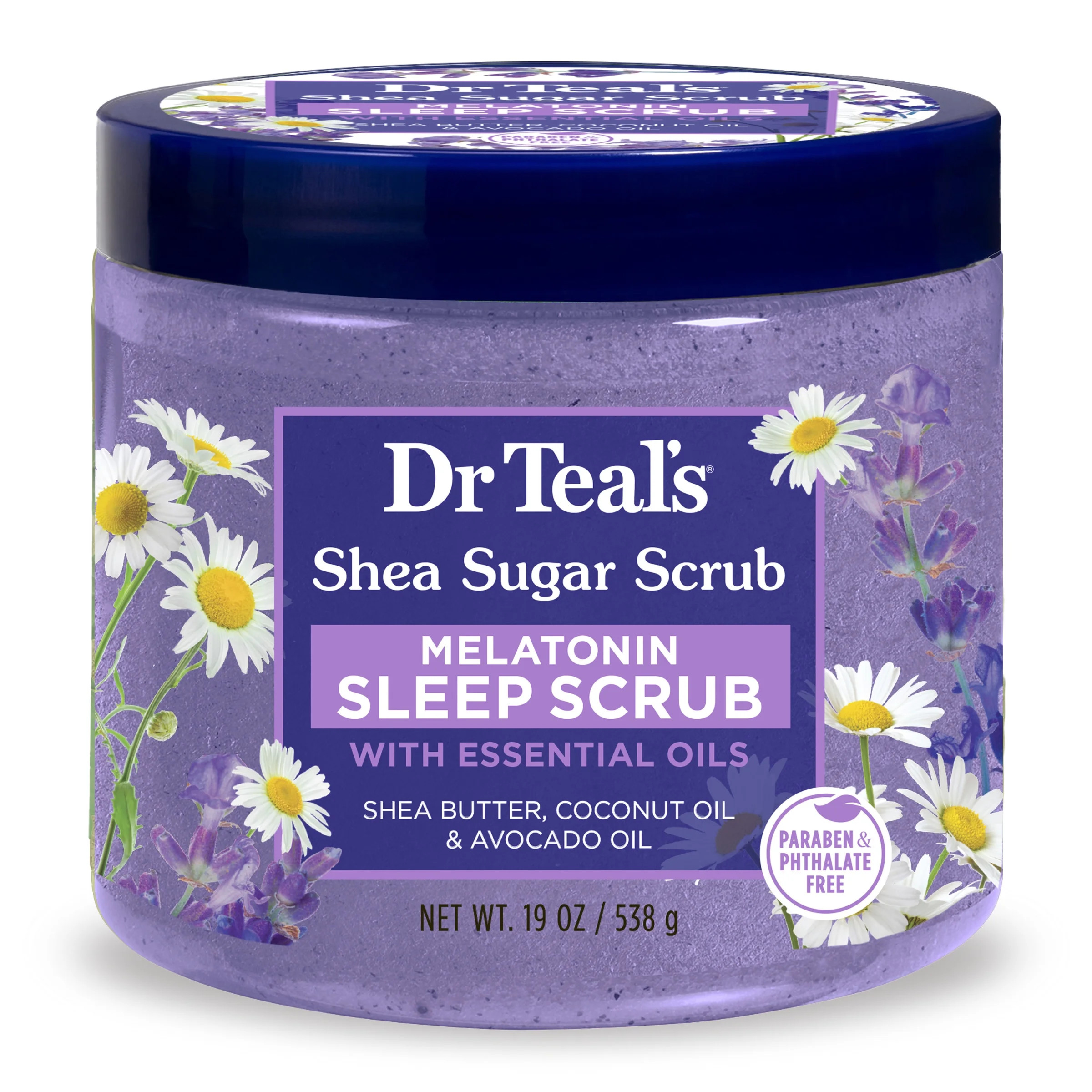 Dr Teal's Shea Sugar Sleep Body Scrub, Melatonin with Essential Oils, 19 oz | Walmart (US)
