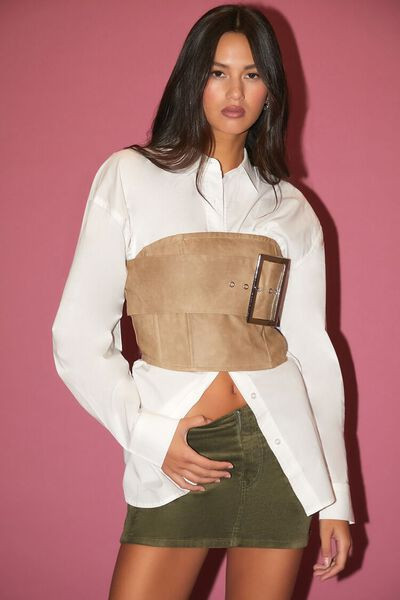 Buckled Faux Leather Tube Top | Forever 21