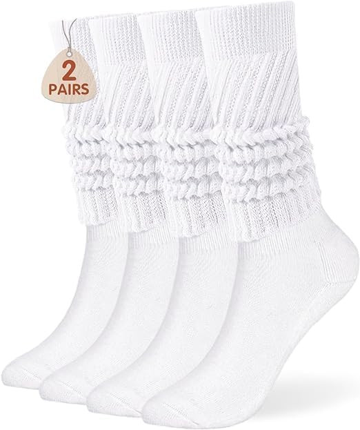 Buauty Women's Slouch Socks, Soft Extra Long Scrunch Knee High Sock fall Winter Knit Slouchy Thig... | Amazon (US)