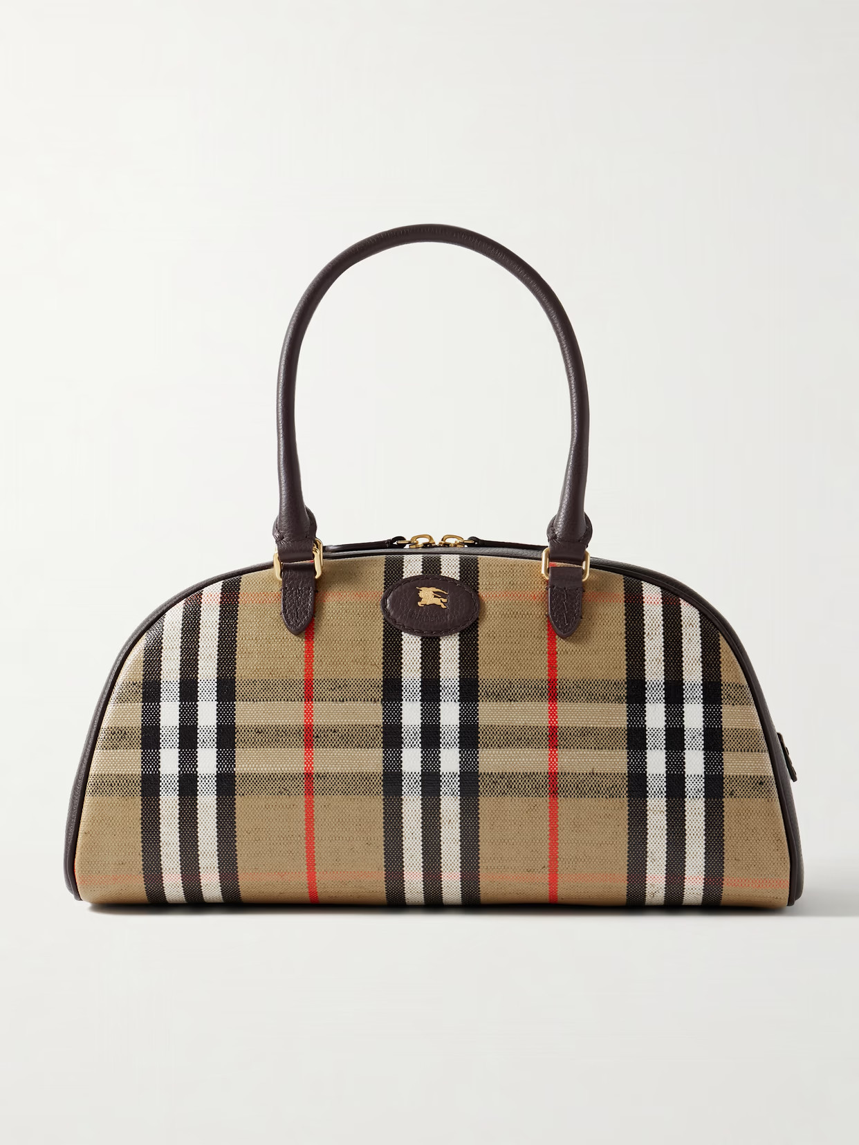 Burberry - Textured Leather-trimmed Coated Canvas-jacquard Tote - Neutrals | NET-A-PORTER (US)