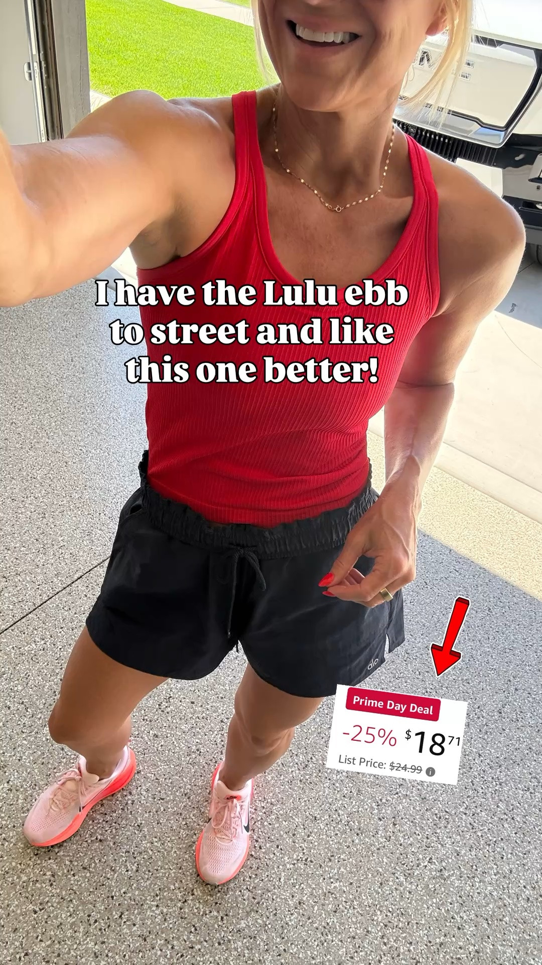 A must-grab PRIME DAY DEAL!
These look for less tanks ($19 versus $68) are such a good find. They fit small so be sure and size up.
Wearing size 6

#LTKfitnessgoals #LTKmomlife #LTKOver40