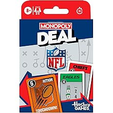 Monopoly Deal NFL Edition Game | Officially Licensed NFL Card Game for Families and Kids | Ages 8... | Amazon (US)