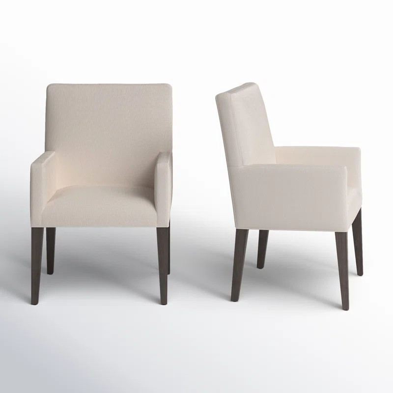 Meria Upholstered Arm Chair in Beige (Set of 2) | Wayfair North America