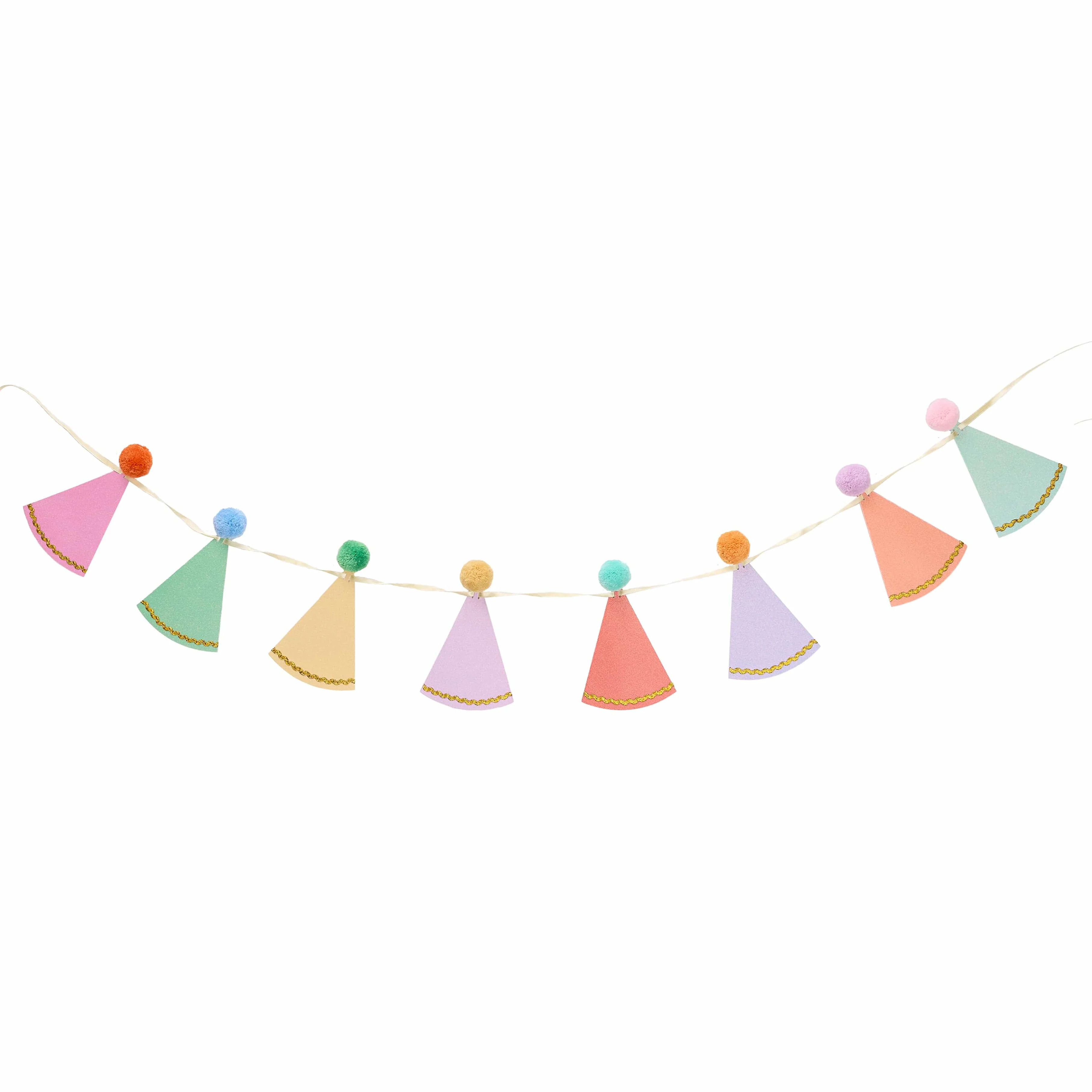 Pom Pom Party Hats Reusable Party Garland | Packed Party | Packed Party