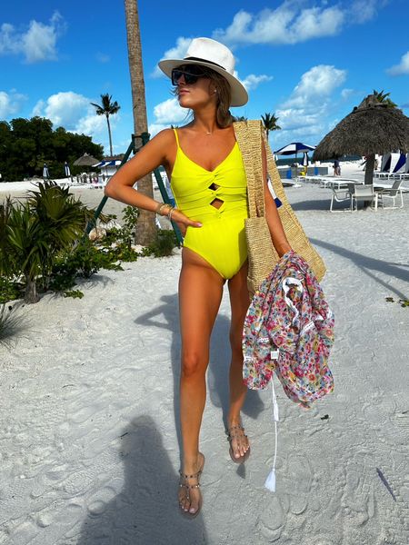 Obsessed with this yellow one piece bikini! Perfect if you’re looking for a cute summer one piece bathing suit! 
#swimsuit #onepieceswim #summerswim 

#LTKstyletip #LTKFind #LTKswim