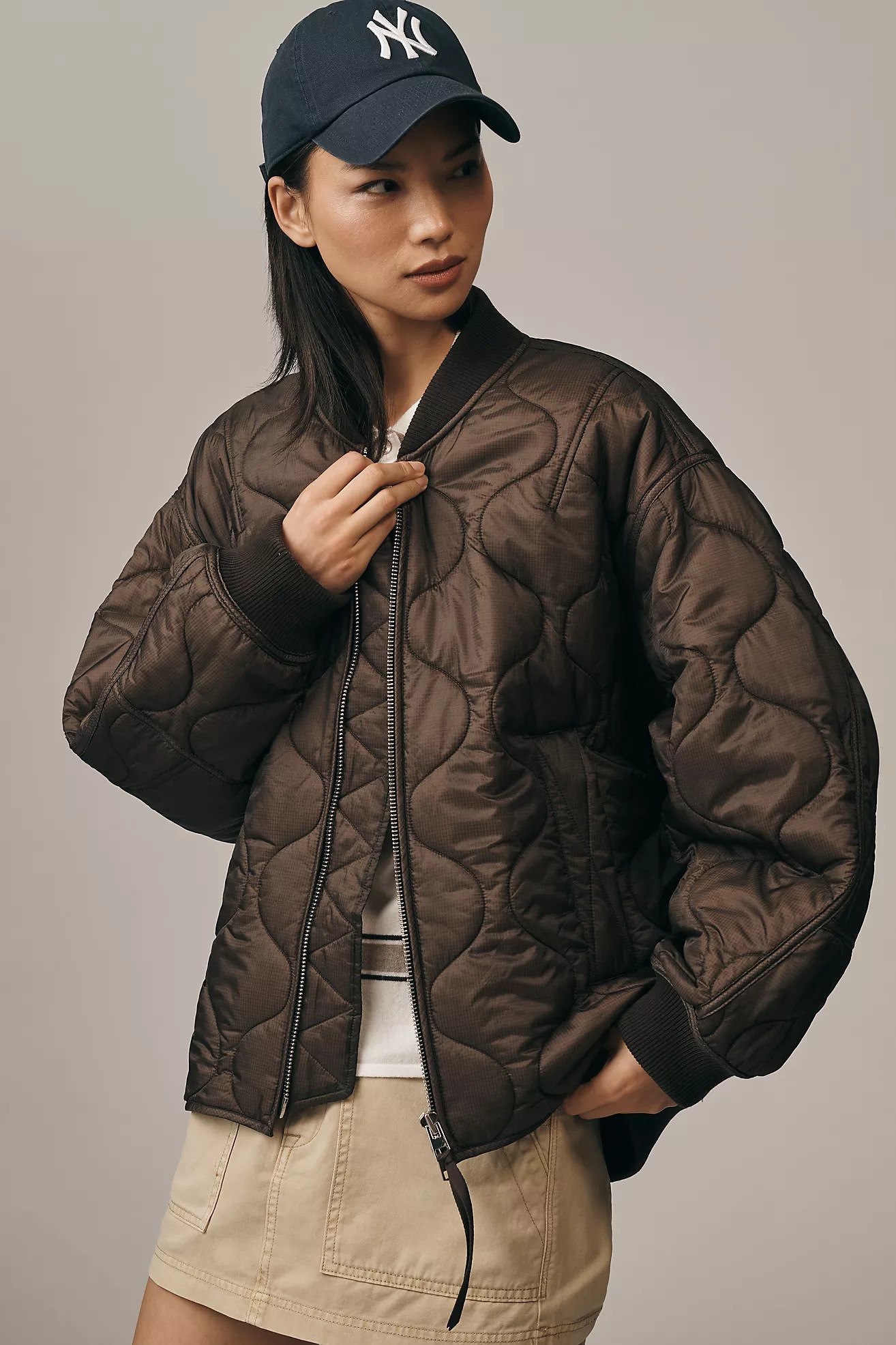 AGOLDE Isla Quilted Bomber Jacket | Anthropologie (US)