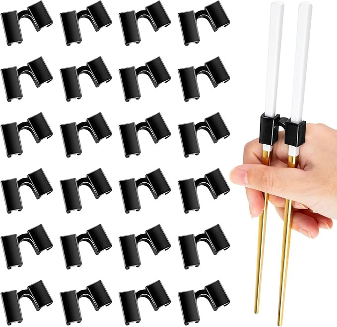 25 PCS Chopstick Helpers, Plastic Reusable Training Chopsticks Hinges Connector for Trainers, Adu... | Amazon (US)