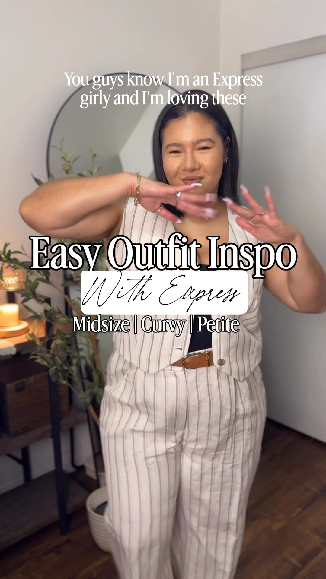Okay @express I see you ✨

Easy Spring Outfits that actually make me feel comfortable and put together? Yes please! 

As a midsize/ curvy girl I love pieces that are tummy friendly while still feeling effortless. Both of these looks do that for me! Express always gets me. 🤍

Linen vest - XL / cropped / I sized up for a looser fit / great quality 
Linen trousers -12 short / runs a little big but I like the oversized fit / tummy friendly / great quality / super comfortable 
White collared shirt- XL/ runs a little big / super comfortable White
Denim trousers - 12 short/ tummy friendly / a little big / I sized up / amazing material 

Spring outfit 
Midsize outfit 
Midsize fashion 
Curvy fashion 
Linen vest 
Linen pants 
Linen trousers
White button shirt 
White collared shirt 
Denim trousers 
Trousers 
Brunch outfit 
Date night outfit 


#LTKPetite #LTKootd #LTKMidsize