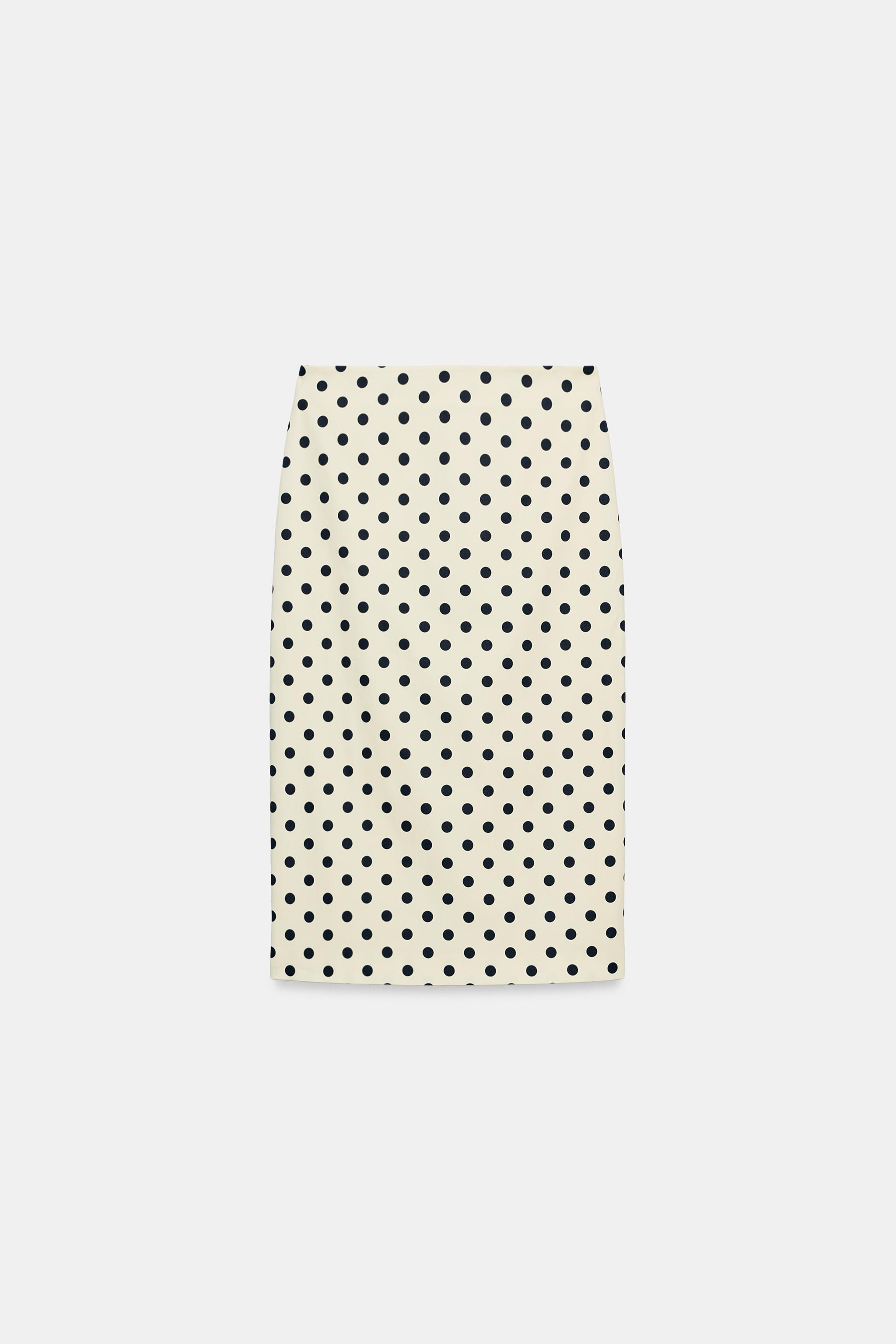 ZW COLLECTION POLKA DOT PENCIL SKIRT | Zara UK