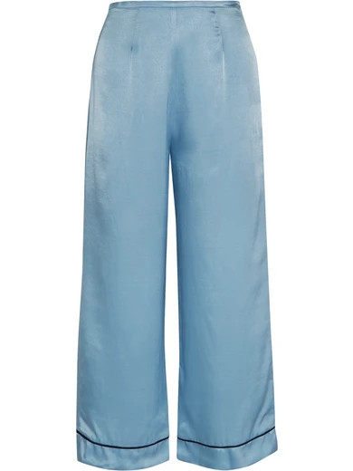 Pietro cropped satin wide-leg pants | NET-A-PORTER (US)