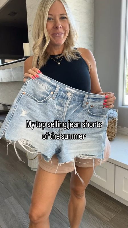 Love these light wash denim shorts with a black bodysuit and black Birkenstocks. Size 26 shorts (no need to size up) and small bodysuit. 38 sandals. Jean shorts 

#LTKStyleTip #LTKOver40 #LTKSeasonal