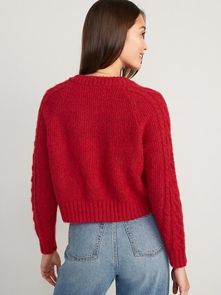 Cozy Cable-Knit Cardigan for Women | Old Navy (US)