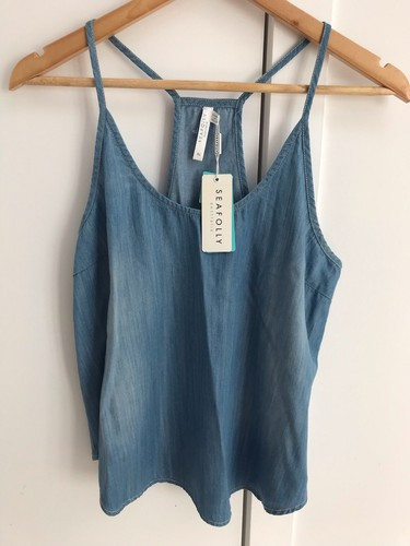 SEAFOLLY “Quinn” Chambray Cami Top Sz XS BNWT RRP$69.95 | eBay AU
