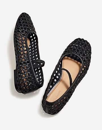 The Greta Ballet Flat in Open-Weave Leather | Madewell
