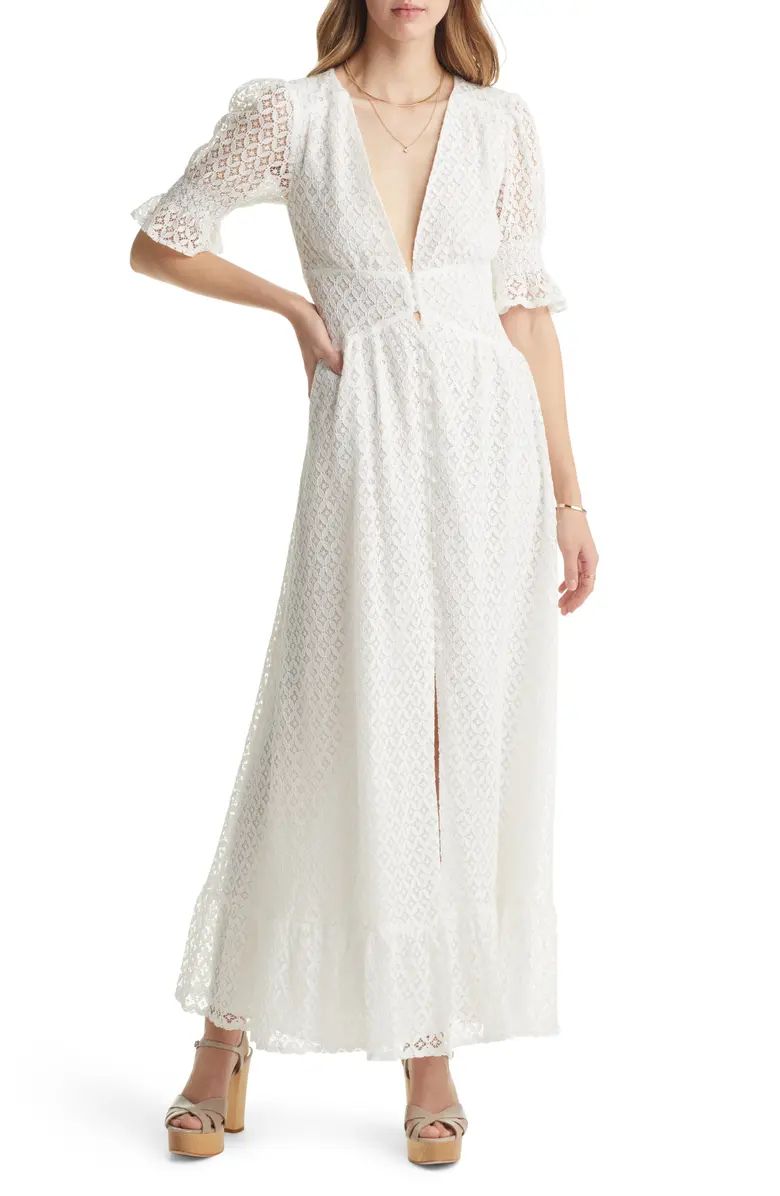 VICI Collection Lace Puff Sleeve Maxi Dress | Nordstrom | Nordstrom