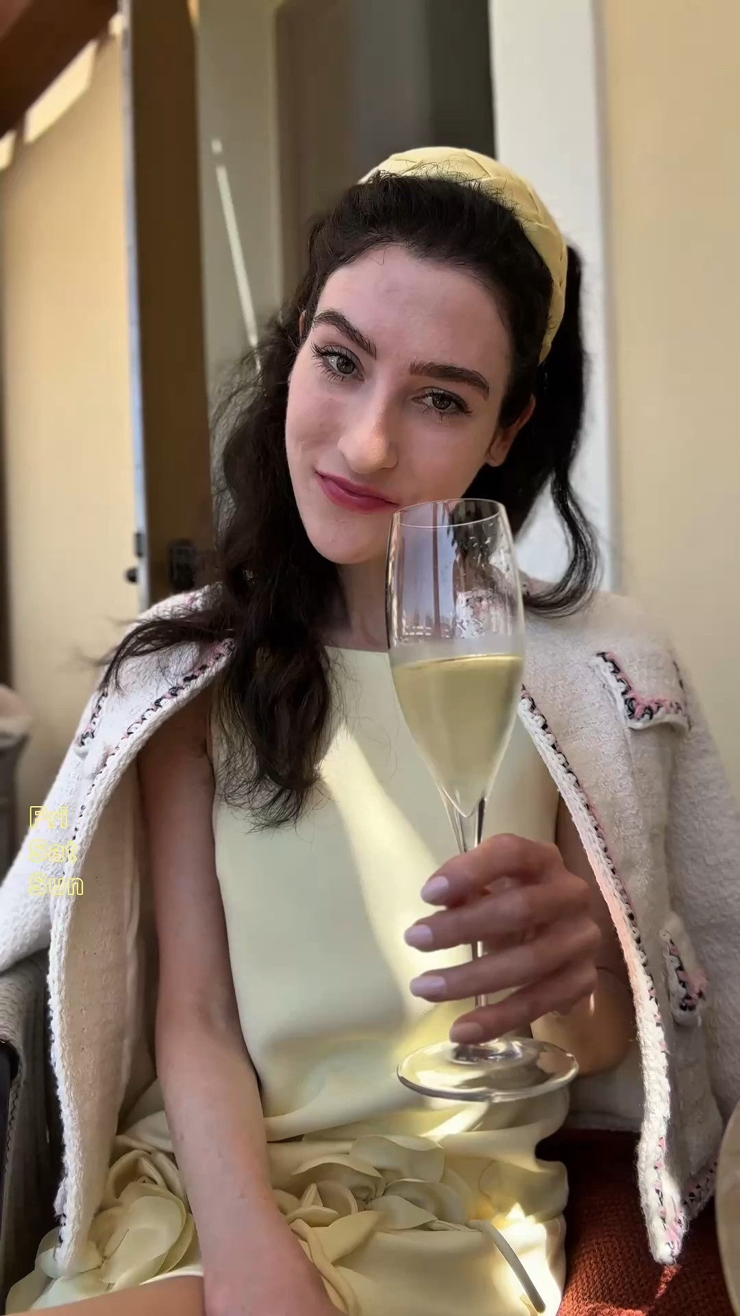 Ladies club outfit, country side outfit, old money summer outfit, old money summer style, champagne, butter yellow dress, mini summer dress, headband, kitten heels, tweed jacket, elegant summer style, classy summer outfit, classy summer style, daytime summer preppy style, yellow outfit

#LTKSummerEdit #LTKSeasonal #LTKSaleAlert