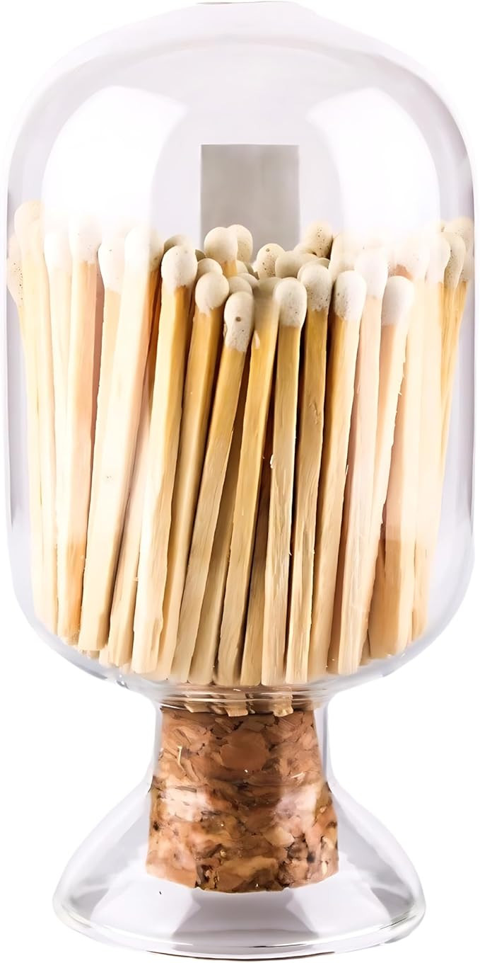 Mini Decorative Glass Matches Cloche (Small Size) | Includes Matches & Free Striker Strip!!! Smal... | Amazon (US)
