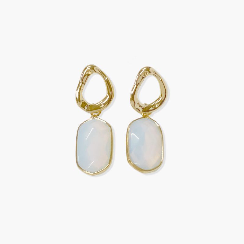 Sanctuary Project Oval Opalite Drop Earrings Gold | Target
