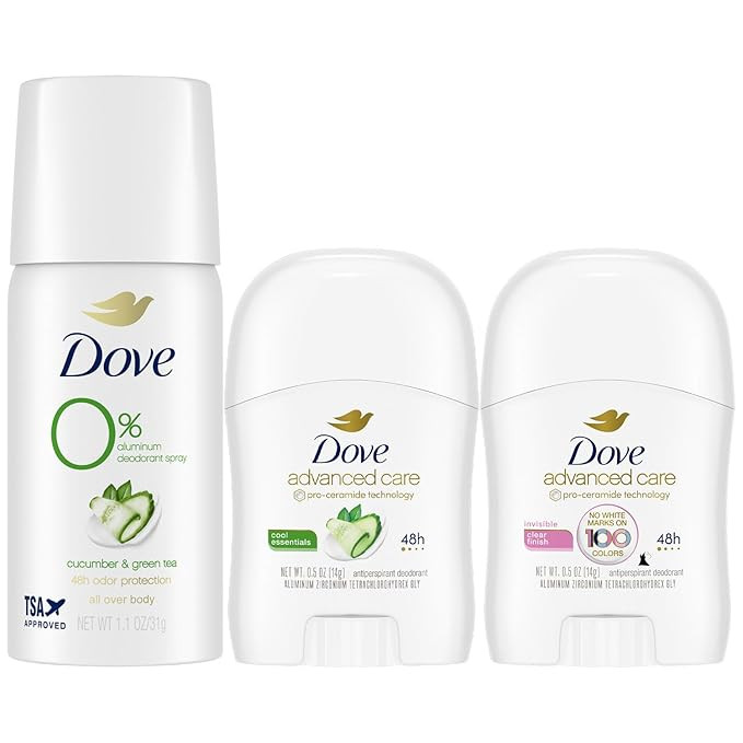 Dove Travel Deodorant for Women Variety 3-Pack – Advanced Care Invisible, Cool Essentials Mini,... | Amazon (US)