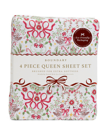 Christmas Swan Sheet Set | TJ Maxx