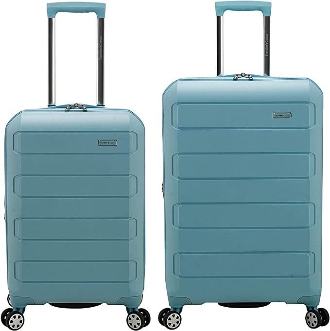 Traveler's Choice Pagosa Indestructible Hardshell Expandable Spinner Luggage, Baby Blue, 2-Piece ... | Amazon (US)
