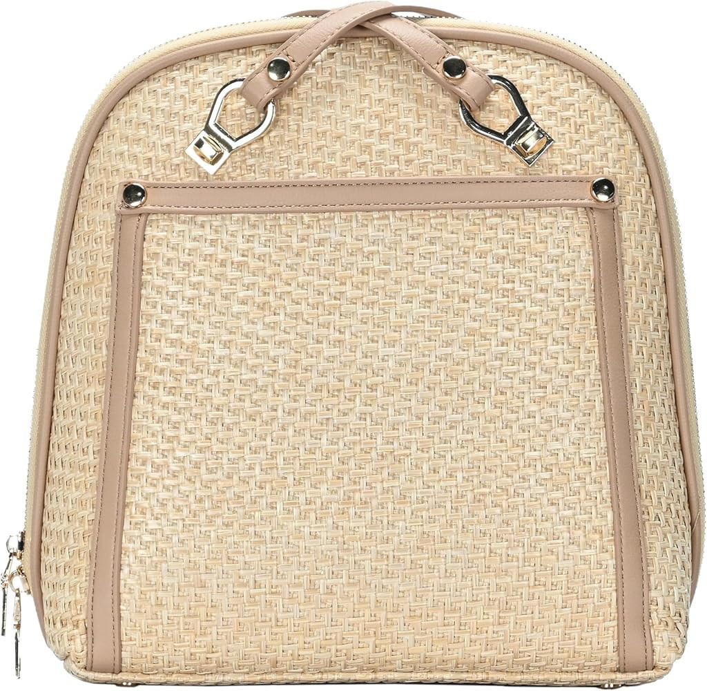 Miztique The Daisy Bamboo Straw Convertible Backpack Purse for Women (Camel) | Bamboo Straw Shoul... | Amazon (US)