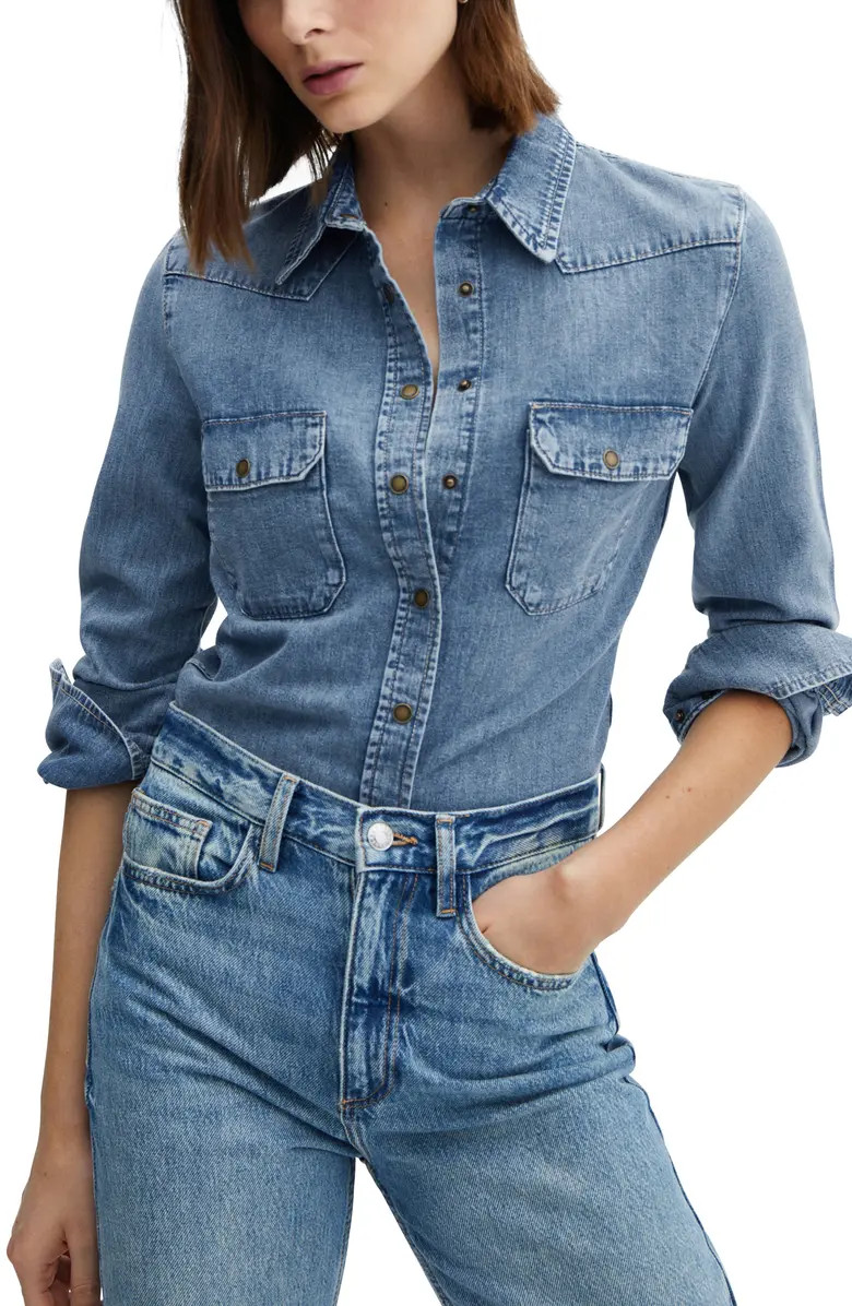 Western Denim Snap-Up Shirt | Nordstrom
