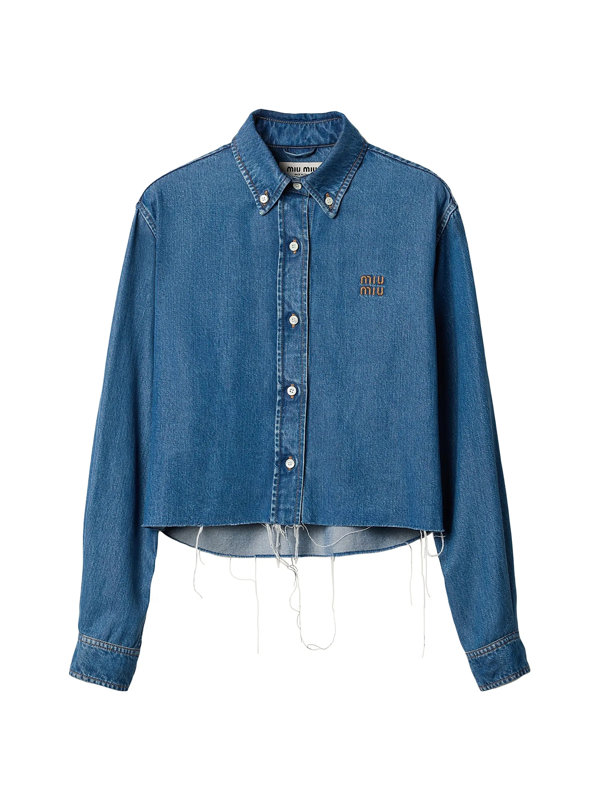 Miu Miu Denim Shirt | Saks Fifth Avenue | Saks Fifth Avenue