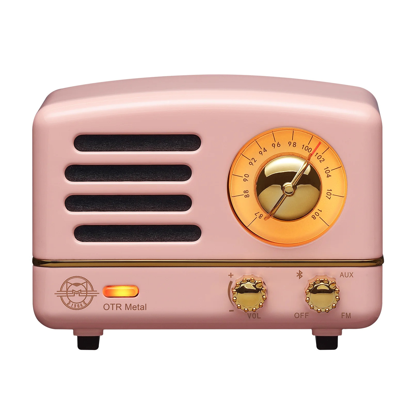MUZEN OTR Metal Portable FM Radio Bluetooth Speaker-Pink | MUZEN AUDIO INC