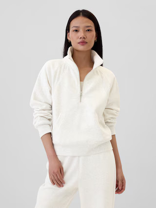 Relaxed Fleece Half-Zip Sweatshirt | Gap Factory