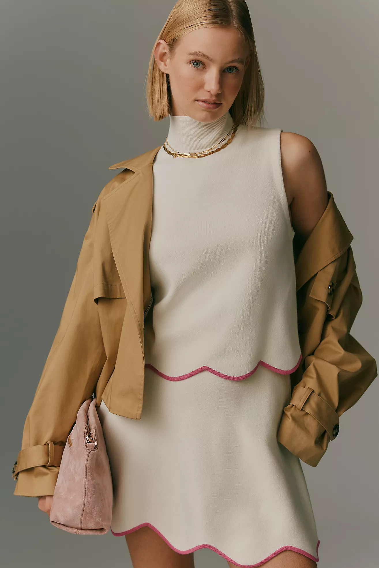 Maeve Scalloped Turtleneck Sweater Tank Top | Anthropologie (US)