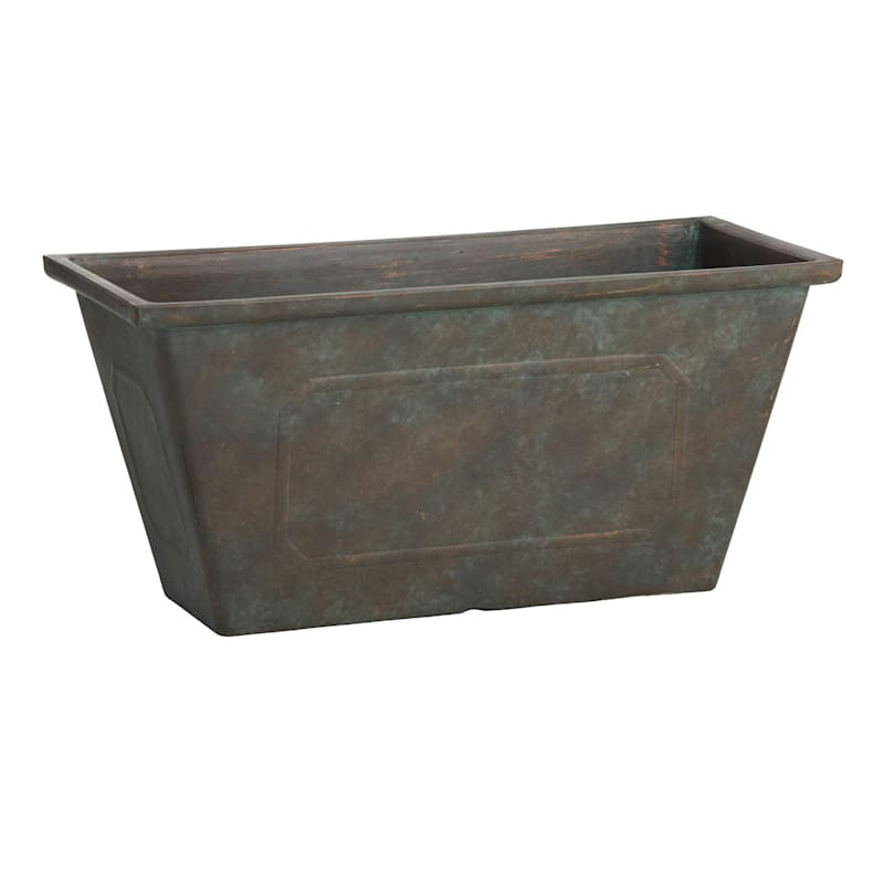 Verdigris Window Box Planter, Large | At Home