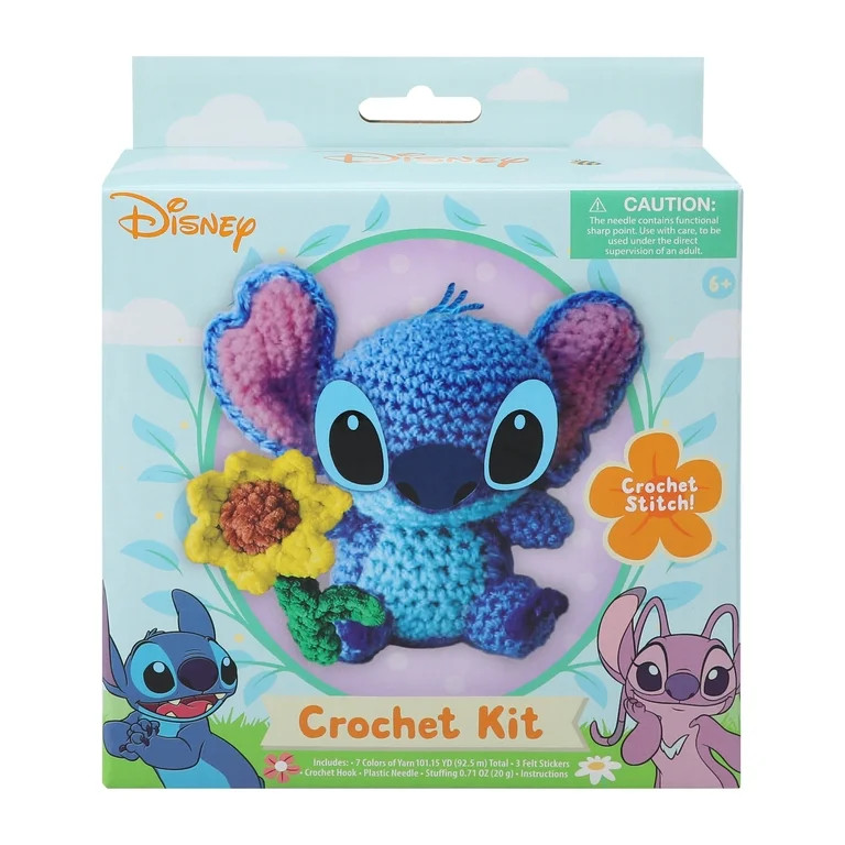 Disney Stitch Crochet Craft Kit with Yarn Hook Needle and Stuffing | Walmart (US)