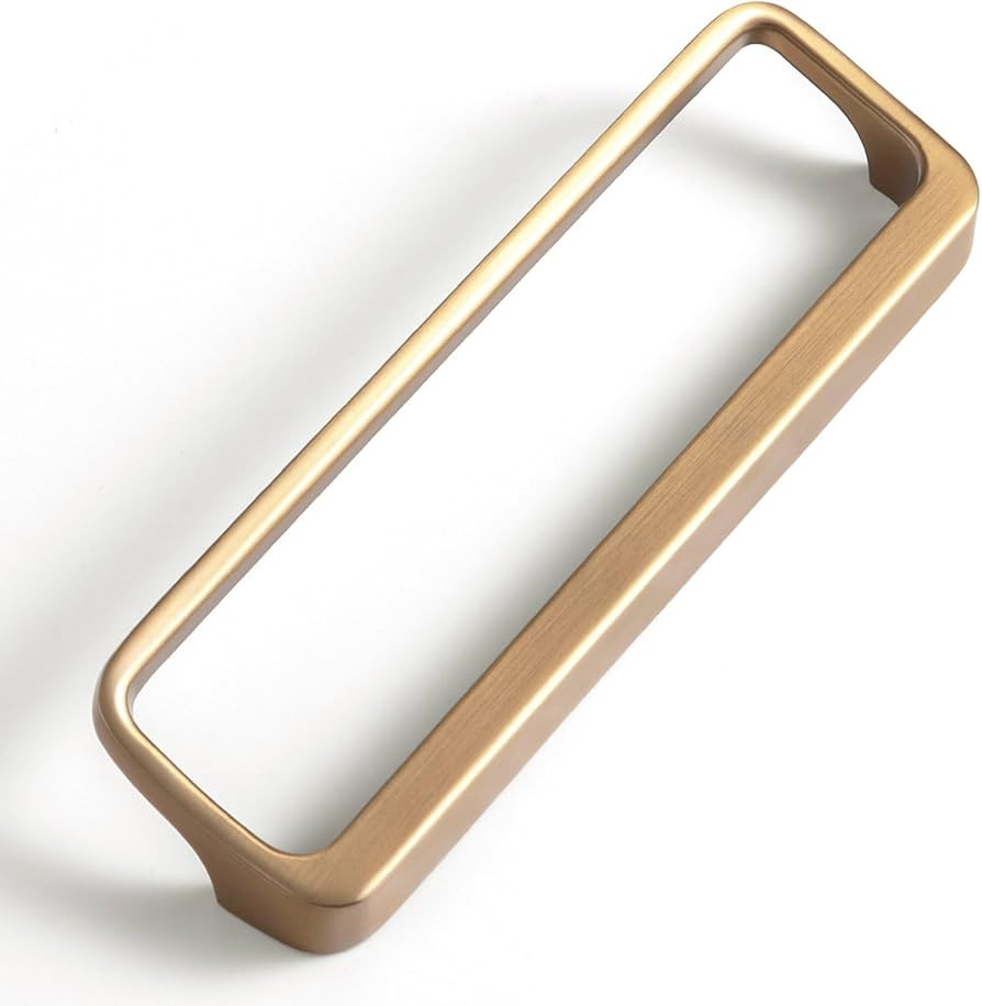 Goo-Ki Champagne Bronze Cabinet Pulls with Hole Center 5''(128MM),Modern Zinc Finger Pulls for Dr... | Amazon (US)