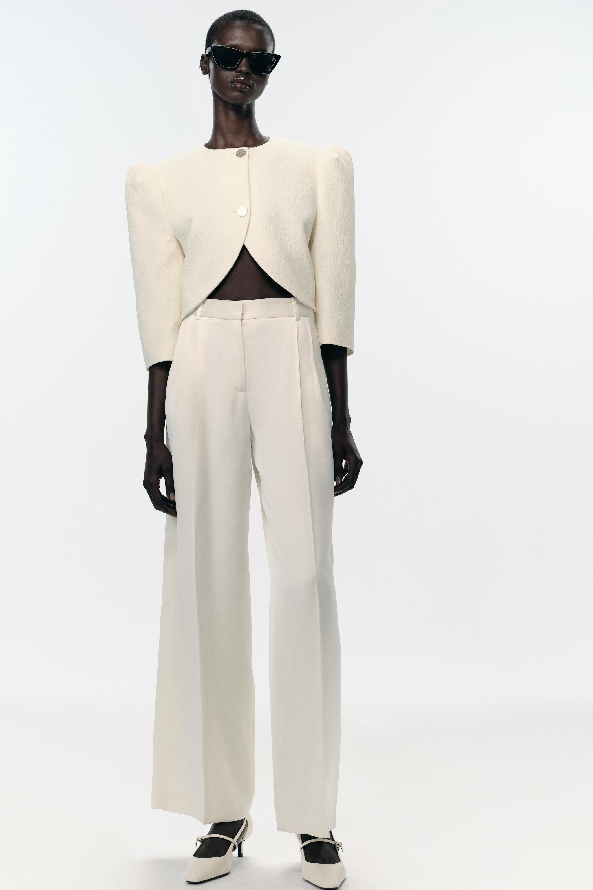 PLEATED STRAIGHT LEG PANTS | Zara US