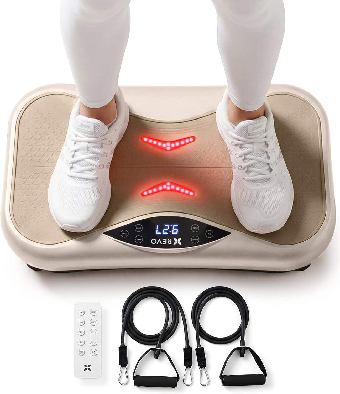REVO - Wave Vibration Plate Board Massager - Beige | Best Buy U.S.